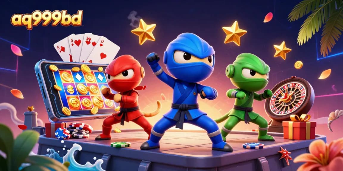 Experience thrilling gameplay with aq999bd as chameleons perform fun martial arts on a dynamic casino rooftop.