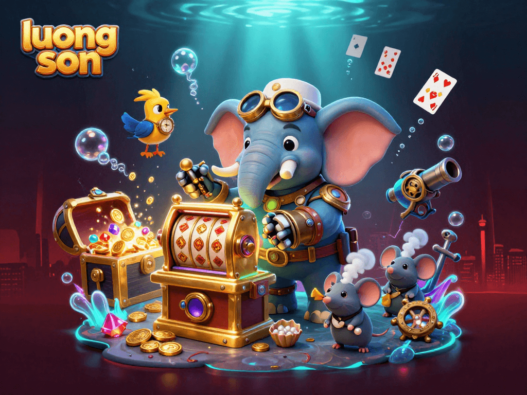 Experience thrilling gameplay with luong son in this vibrant 3D casino scene.