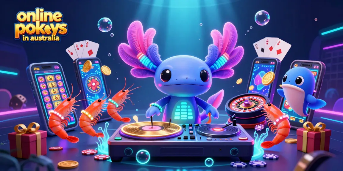 Experience the vibrant excitement of online pokies in Australia with dynamic characters and colorful game elements.