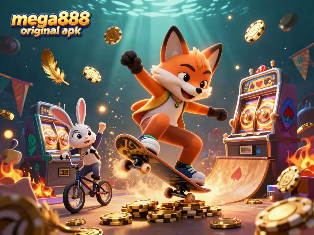 Engage with mega888 original apk in this dynamic casino adventure featuring lively 3D characters.