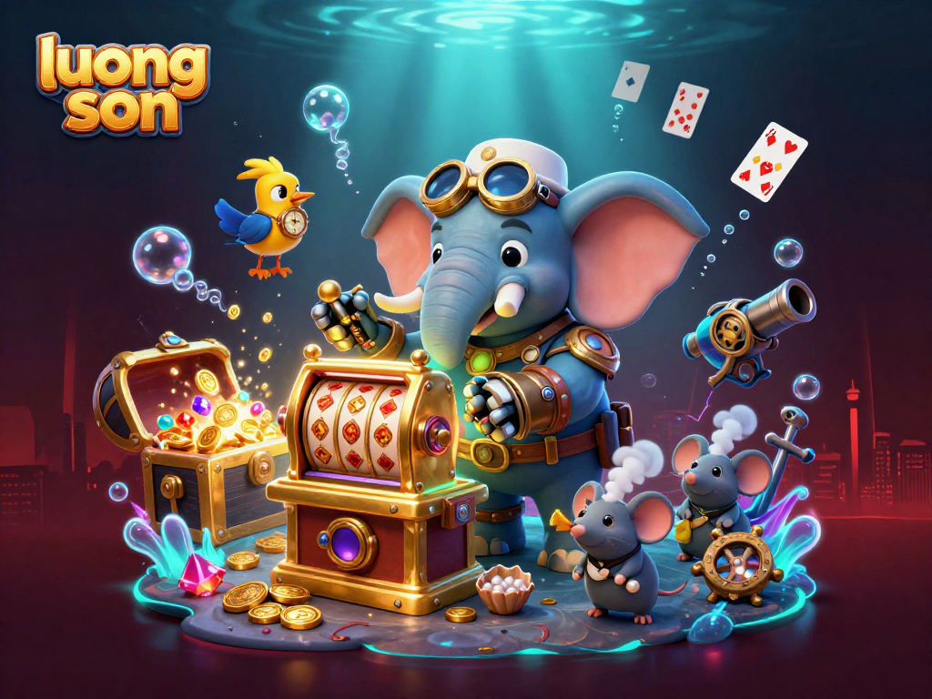 Experience thrilling gameplay with luong son in this vibrant 3D casino scene.