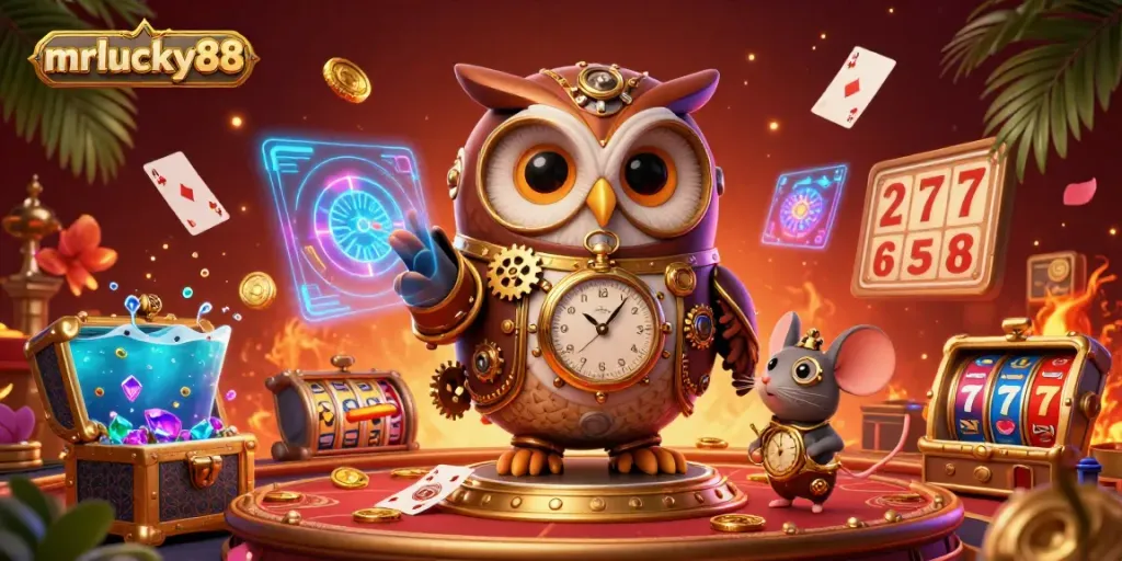 Experience the vibrant world of mrlucky88 where steampunk casino elements meet dynamic gaming action.