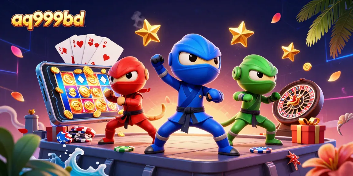 Experience thrilling gameplay with aq999bd as chameleons perform fun martial arts on a dynamic casino rooftop.
